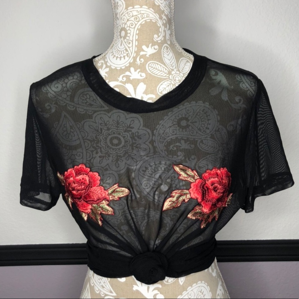 Emma & Sam Sheer Rose Top